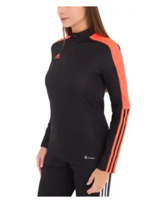 női melegítő felső Adidas Trio fekete-fehér sportfelső