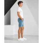 Férfi térdnadrág kék Denim project