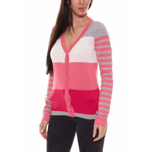 Kangaroos női csíkos felső rózsaszín