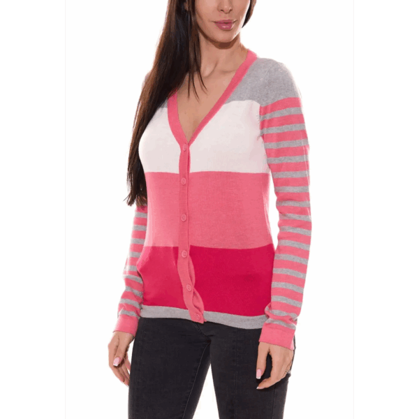 Kangaroos női csíkos felső rózsaszín