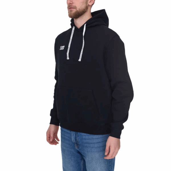 Férfi fekete kapucnis pulóver Outfitter