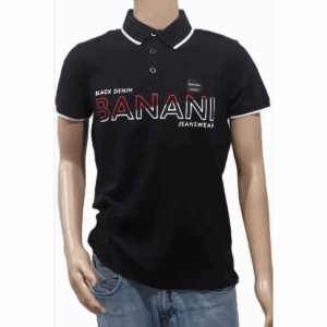 Bruno Banani fekete galléros férfi póló