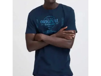 Férfi kék Blend Original Denim póló