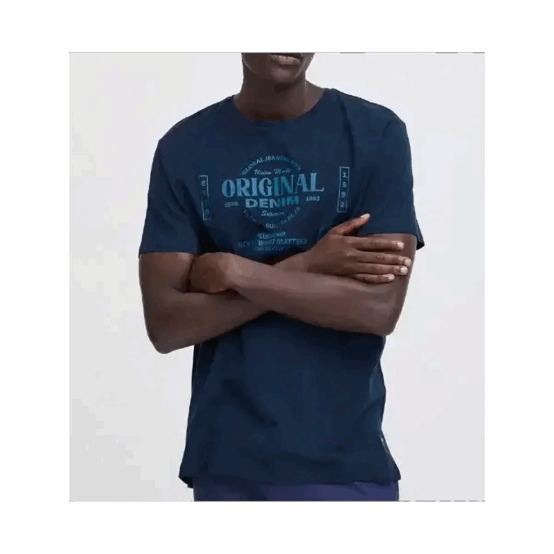 Férfi kék Blend Original Denim póló