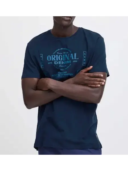 Férfi kék Blend Original Denim póló M-es pőló