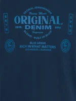 férfi kék Blend Original Denim póló