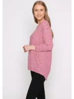 Női Hailys rózsaszín csíkos póló