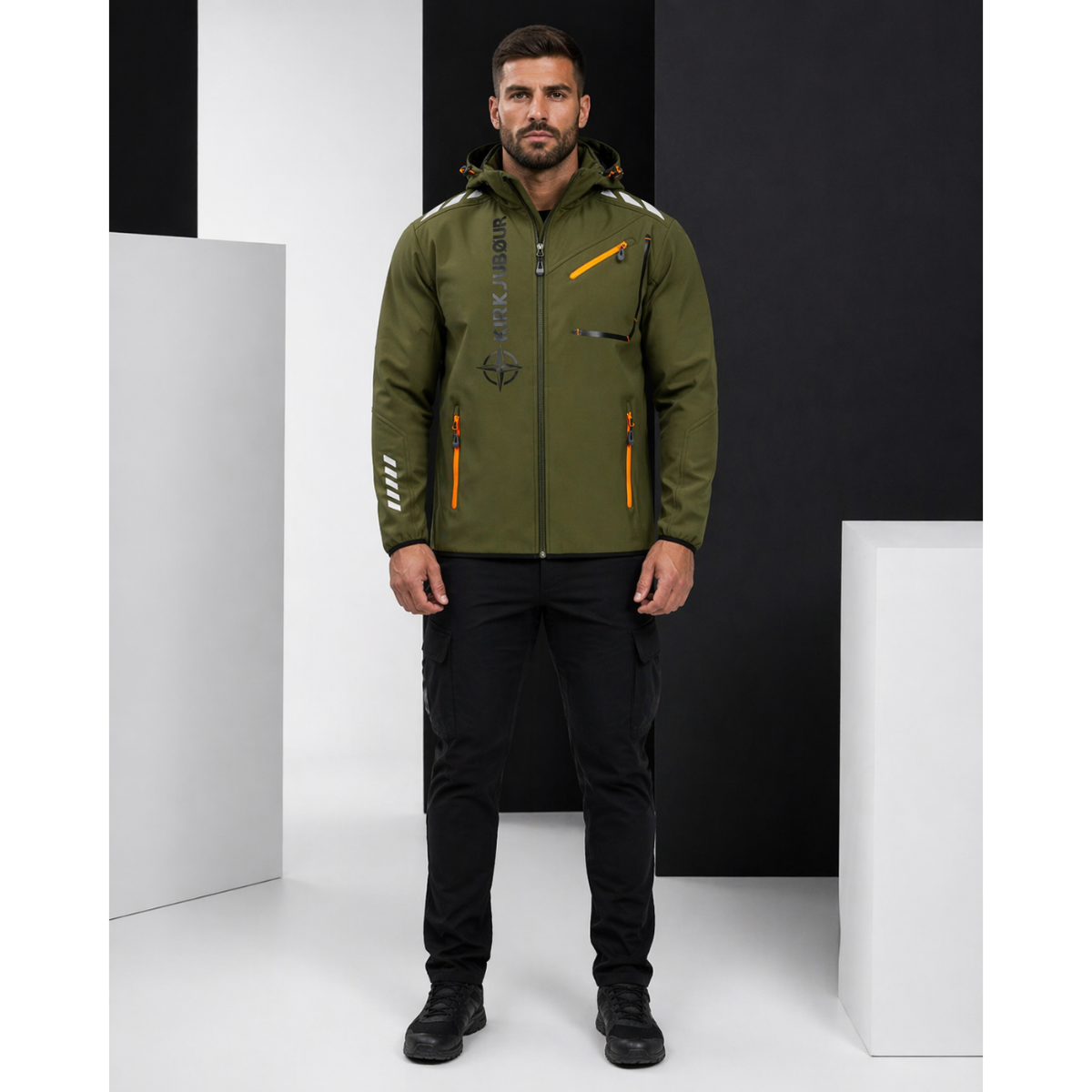 A KIRKJUBØUR „Alvik” férfi softshell kabát zöld